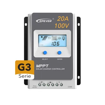 Produktbild von EPEVER® Tracer 2210AN G3 MPPT Solar Laderegler 20A 100V, 12V/24VDC, 0% MwSt.