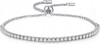 Obrázok produktu pre Strieborný náramok s diamantmi a zirkónmi, striebro 925