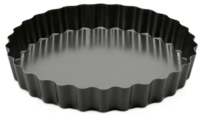 Quicheform 25 cm, Karbonstahl, Antihaftbeschichtung, herausnehmbarer Boden