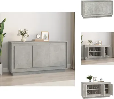 Zdjęcie produktu dla vidaXL Kredens betonowy szary 102x35x55 cm materiał drewnopochodny - Kredensy