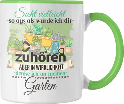Produktbild von Trendation - Gärtner Geschenk Tasse Hobbygärtner Liebhaber Geschenkidee Lustiger Spruch (Grün)
