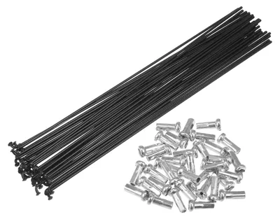 Imagen del producto de Solidchoice - 36 radios de acero al carbono para bicicletas, con boquilla