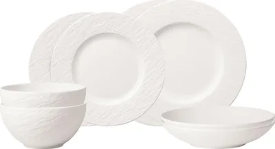 Produktbild von Villeroy & Boch Manufacture Rock Blanc Einsteiger-Set 8-teilig
