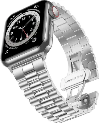Produktbild von Strap-It Apple Watch Ultra Presidential Stahlarmband (Silber)