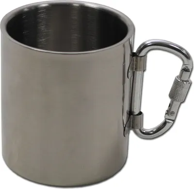 Produktbild von MFH Tasse Edelstahl Karabiner doppelwandig ca. 300ml