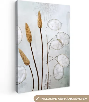 Zdjęcie produktu dla MuchoWow® - Obraz na płótnie - Martwa natura - Suszone kwiaty - Natura, obraz na ścianę, dekoracja ścienna do salonu, 40x60cm