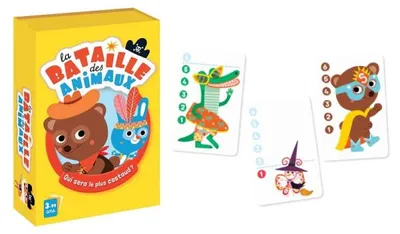 Image de La bataille des animaux 36 cartes enfant - jeu nathan - 31139 - chiffres et observation