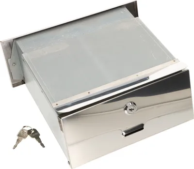 Produktbild von KOTARBAU® Edelstahl Mauerdurchwurf Briefkasten mit regulierbarer Tiefe 160 – 295 mm Einbaubriefkasten Durchwurfkasten für Hauswände und Zaunmauern Silber