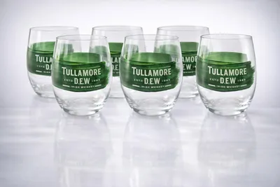Produktbild von Tullamore D.E.W. Whisky Gläser 6er Set - Original Irish Whiskey Tumbler - Shortdrink Glas mit Logo - Bar- & Genussgläser für Whiskey, Bourbon & Cocktails