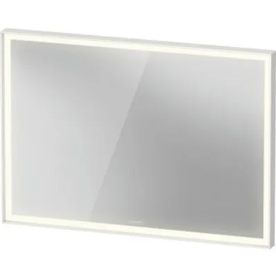 Produktbild von Duravit L-Cube Spiegel mit integrierter Beleuchtung, eckig, 1000x700x67mm, Weiß Aluminium Matt, LC7382018180000