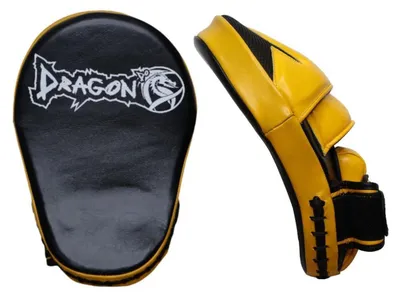 Productafbeelding van Dragon do Thai Pad 40210-L Profi Box-schouderbeschermers (set van 2) Echte rundleer, focus-handschoenen voor boksen, kickboksen, Muay Thai, MMA. Schokabsorberende vulling met hoge dichtheid. Ergonomisch ontwerp. Zwart