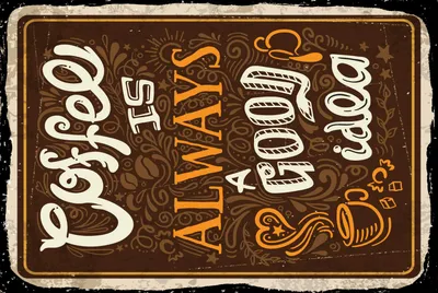 Produktbild von vianmo Blechschild 30x20 cm Coffee is always a good idea