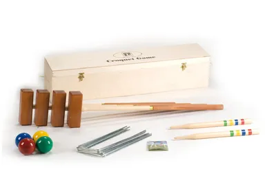 Produktbild von LUCIO LONDERO Professionelles Krocket für 4 Spieler - Holzbox