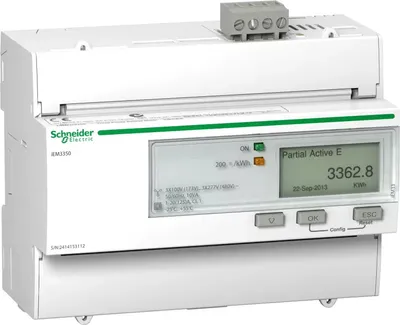 Produktbild von Schneider Electric iEM3350, IP20, 50/60 Hz, 126 mm, 69,3 mm, 103,2 mm, 130 mm
