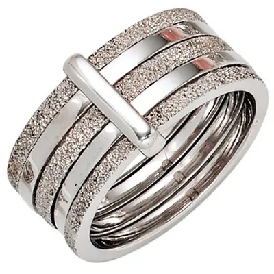 Produktbild von Breiter Damenring Ring aus 925 Silber teildiamantiert Fingerring Damen Innenumfang 64mm  Ø20.4mm