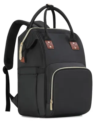 Produktbild von Wickeltasche Rucksack für Reisen, wasserdicht, großes Fassungsvermögen, dunkelchwarz