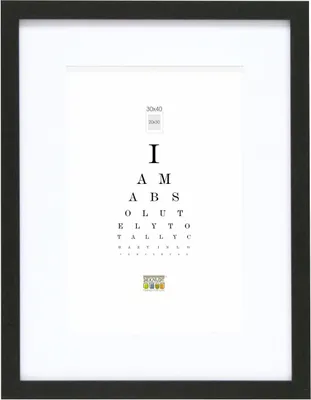 Zdjęcie produktu dla Deknudt S66KF2 ramka na zdjęcia czarna 50x70 cm z passe-partout 40x60 cm