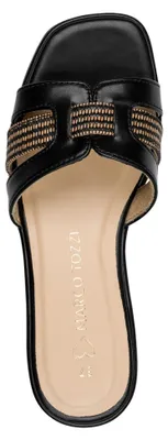 Produktbild von MARCO TOZZI Damen Pantolette Blockabsatz Vegan Karree 2-27152-42, Größe:40 EU, Farbe:Schwarz