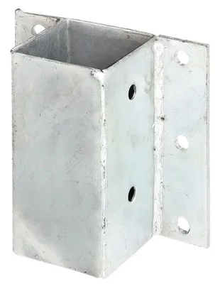 Immagine prodotto di Alberts 208721 Supporto per montanti per mattoni a L e a U o pareti, da avvitare, zincato a caldo, 71 x 71 mm