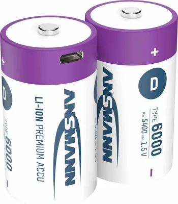 Immagine prodotto di Ansmann 1314-0005 Haushaltsbatterie Wiederaufladbarer Akku D Lithium-Ion (Li-Ion) (1314-0005)