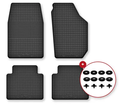 Productafbeelding van Rubberen automatten voor Ford Explorer – 4-delig, zwart, op maat – Wielganizator Semi-Universal