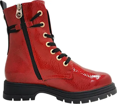 Imagen del producto de Zapatos de mujer de la marca Marco Tozzi, botines con cordones, color rojo, para uso casual