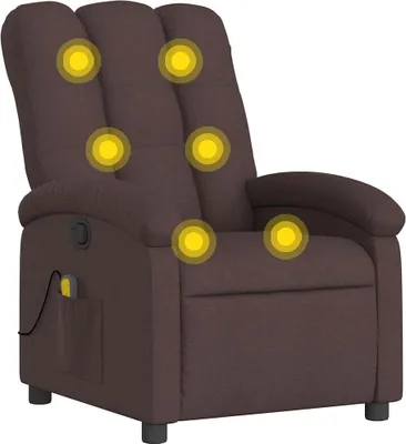 Produktbild von vidaXL Massagesessel Dunkelbraun Stoff