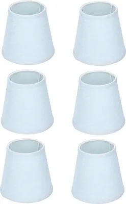 Obrázok produktu pre 6pcs Sky Blue Cloth Lampshade Wall Lamp Cover Shades Modern Simple Decoration for E14 Screw Chandelier
