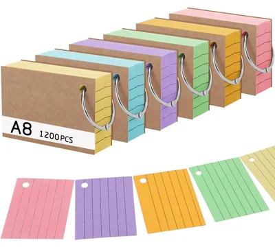 Produktbild von 1200 farbige Karten im Format A8 zum Lernen und zur Organisation