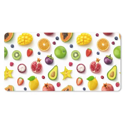 Produktbild von MuchoWow® Mauspad Mousepad Früchte - Muster - Farben 60x30 cm - Mousepads - Maus Mat - Pad - Mausunterlage - Nachhaltig