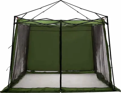 Immagine prodotto di vidaXL Tenda interna con tetto e scomparto portaoggetti, verde, 303 x 303 x 196 cm, taffetà