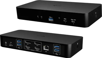 Obrázok produktu pre i-tec CAINTGDUAL4KDOCPDIT, Kábel, USB 3.2 Gen 1 (3.1 Gen 1) Type-C, 100 W, 3,5 mm, 10,100,1000 Mbit/s, Čierna