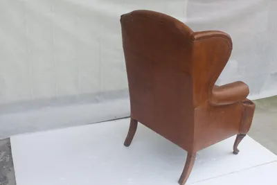 Produktbild von Chesterfield Leder Sessel Ohrensessel Vintage Clubsessel Chefsessel Ohrensessel