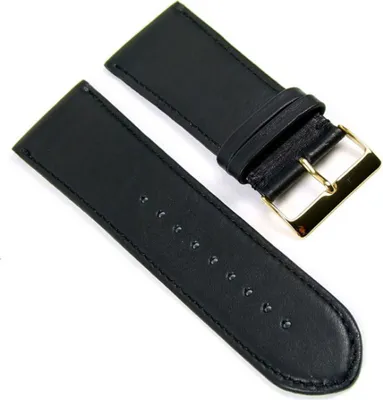 Produktbild von Beach Uhrenarmband Ersatzband Kalbslederband 28mm schwarz 19266G