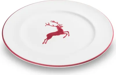 Produktbild von Gmundner Keramik Bordeauxrot Hirsch Speiseteller Gourmet 27cm