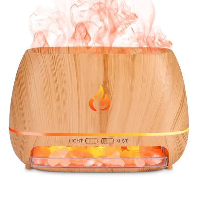 Produktbild von Aroma Diffuser mit 7-Farben Flammeneffekt, 200ml Raumbedufter, Ultraschall Diffusor, Nachtlicht, automatische Abschaltung, für Zuhause, Büro, Yoga