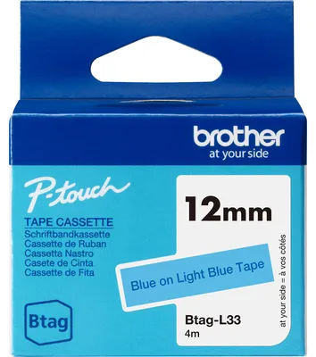 Immagine prodotto di brother BTAGL33 brother nastro adesivo Btag BTAGL33, 12 mm blu su blu