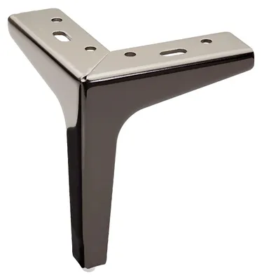 Produktbild von SOTECH Möbelfuß VICTOR 150 mm Chrom schwarz – Möbelbein Stahl