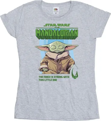 Produktbild von Star Wars - "The Mandalorian The Force Is Strong" T-Shirt für Damen BI43202 (L) (Grau)