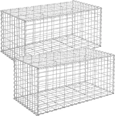Obrázek produktu pro SONGMICS Gabion 2 kusy 100 x 50 x 50 cm koš na kámen pro zahradní plot Silvern GGB255