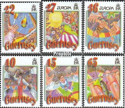 Produktbild von Briefmarken GB - Guernsey 2002 Mi 913-918 (kompl.Ausg.) gestempelt Zirkus