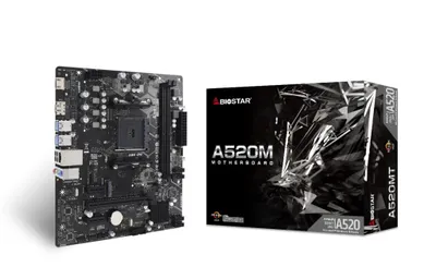 Produktbild von Biostar A520MT, AMD, Sockel AM4, AMD Ryzen™ 3, Sockel AM4, DDR4-SDRAM, 64 GB