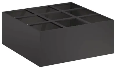Zdjęcie produktu dla vidaXL Doniczka ogrodowa, czarna, 100 x 100 x 30 cm