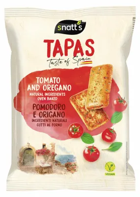 Snatt's Tapas Tomate & Oregano gebackener Brotsnack Packung 120g