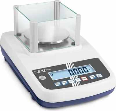 Produktbild von KERN & SOHN Präzisionswaage, 0,6 kg, Weiß, Edelstahl, 2,2 kg