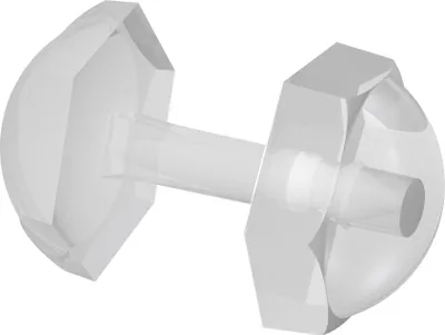Produktbild von Interdeco Faltenstecker / Gardinenstecker für Gardinen Glasklar (Transparent), Pack. 50 Stück