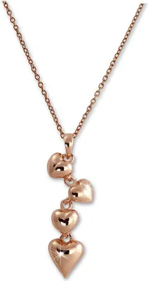 Produktbild von SilberDream Halskette 47cm 925 Silber vergoldet Echt Herzen rosegold SDK50644E
