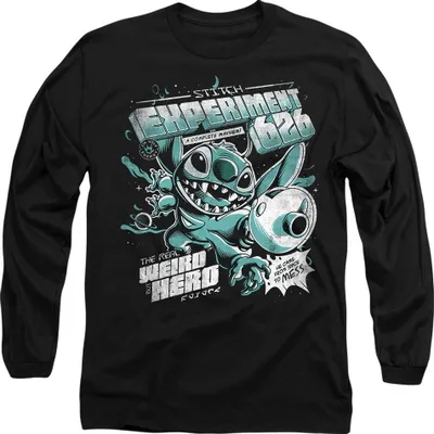 Immagine prodotto di Lilo & Stitch - Maglietta "Experiment 626" per uomo/donna unisex a maniche lunghe TV19894 (M) (Nero)