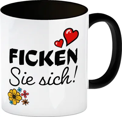 Produktbild von Ficken Sie sich witziger Kaffeebecher Schwarz für Kollegen
