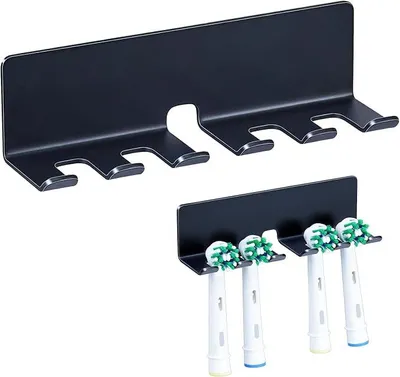 Produktbild von PolkaHome® Zahnbürstenhalter Wandmontage ohne Bohren, Zahnbürstenkopfhalter für elektrische Zahnbürsten, Badaccessoires,